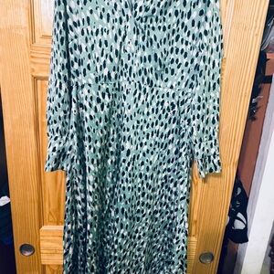 Green Patterned Women's Dress